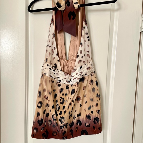 BEBE animal print short halter dress.  Size XS - Picture 2 of 4